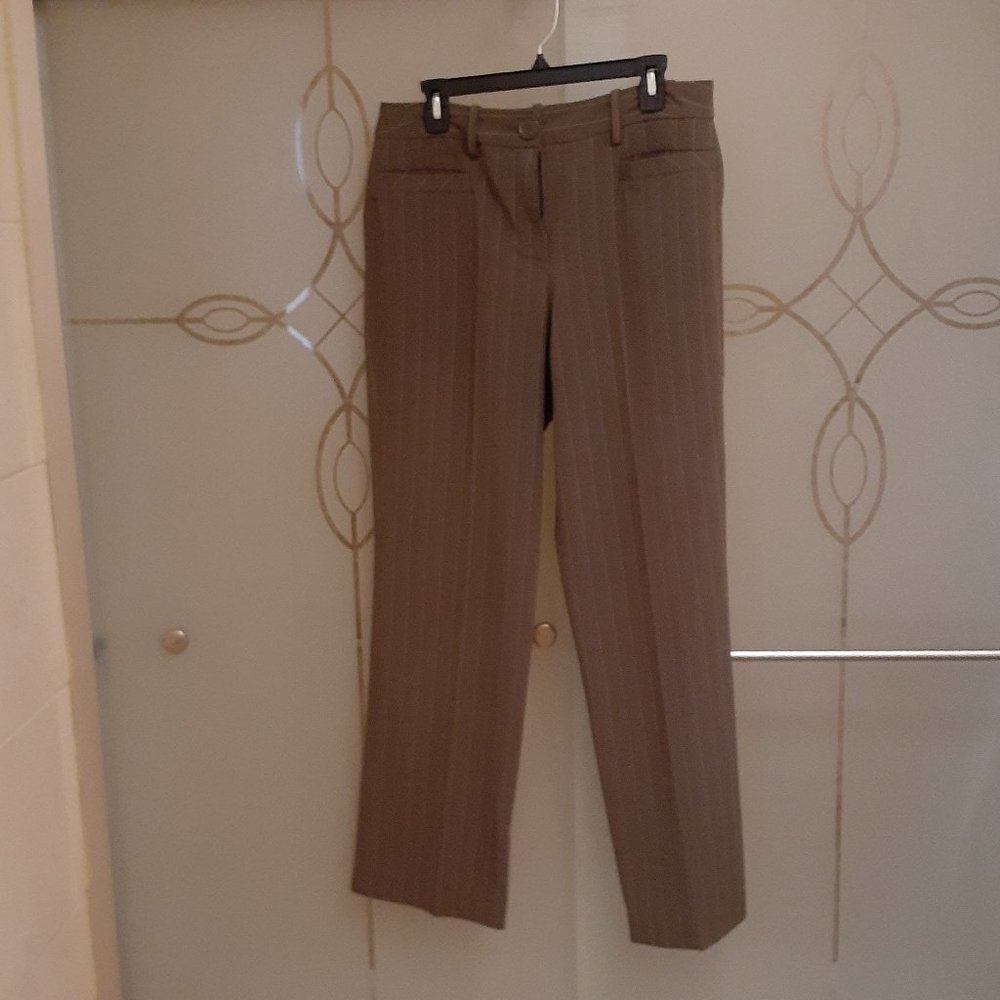 Larry Levine Stretch Pin-Striped Slacks
